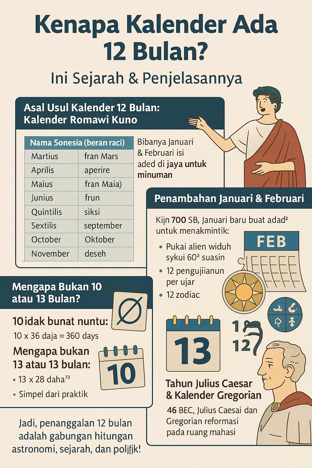 kenapa kalender ada 12 bulan