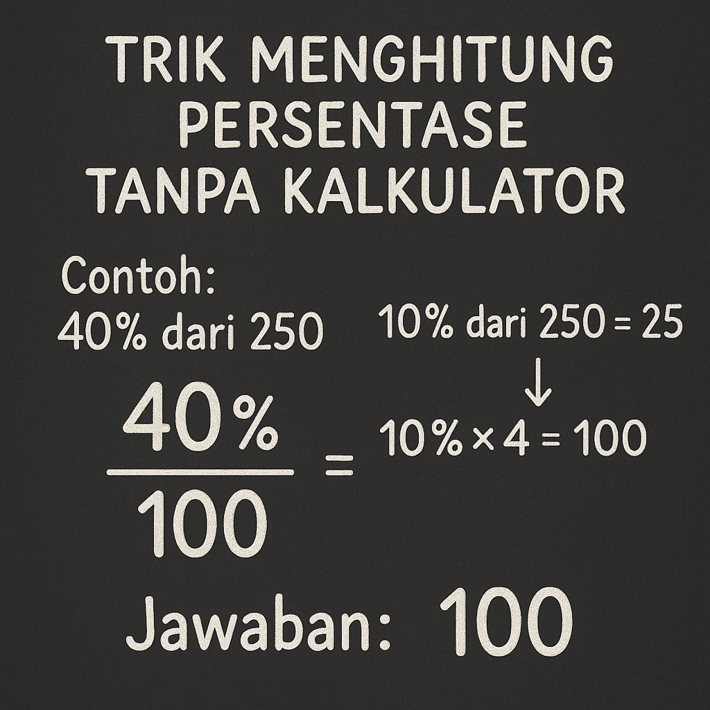 ilustrasi cara cepat menghitung persen tanpa kalkulator