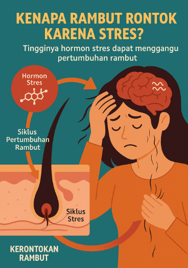 rambut rontok karena stres